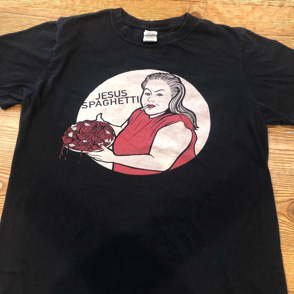 Medium Jesus Spaghetti Tammy Redneck tshirt short sleeve